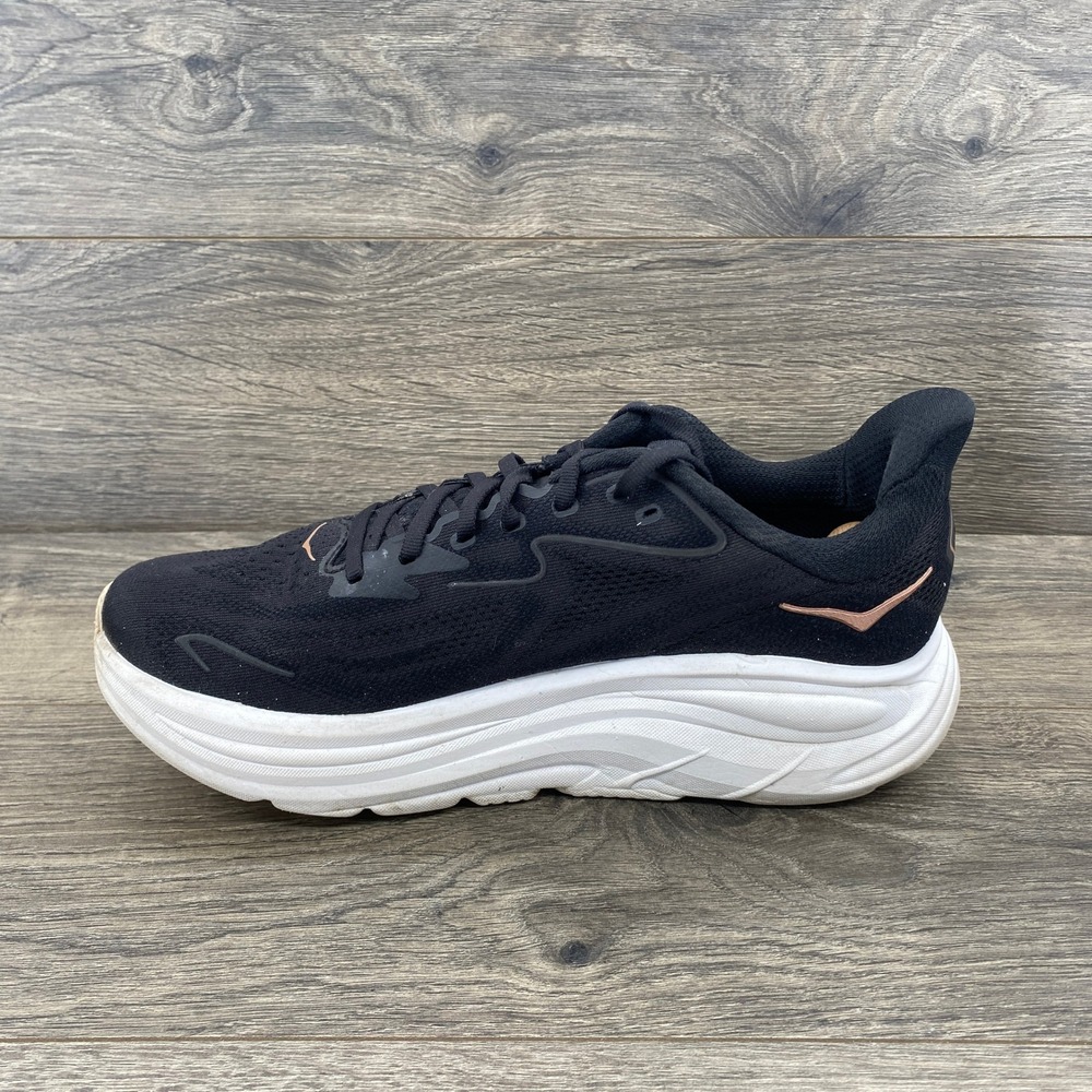 Hoka Women's Sneakers Black with Rose Gold Logo - Picture 6 of 13